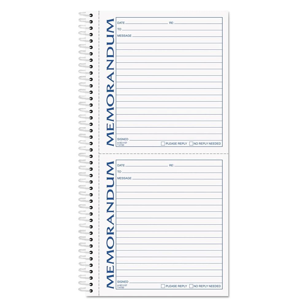 Amazon.com : TOPS Memorandum Forms Book, 2-Part, Carbonless